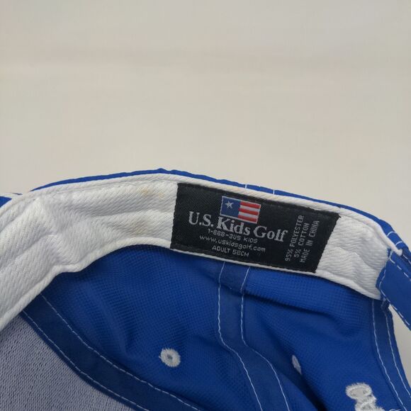 US Kids Golf Tournament Players Association Caddie Strapback Hat Blue One Size - Picture 7 of 7